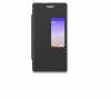 Leather Flip Case Back Cover with right window for Huawei Ascend P7 Black (OEM)