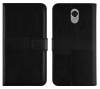 Lenovo Vibe P1m - Leather Wallet Stand Case Black (OEM)