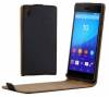 Sony Xperia Z3 Plus (E6553) - Leather Flip Case Black (OEM)