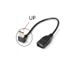 USB A male - USB A female 20cm with angle up black