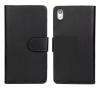 Sony Xperia Z2 - Leather Wallet Case Black (OEM)