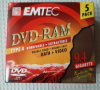5 X EMTEC DVD-RAM DOUBLE SIDED, DATA + VIDEO 9,4 GB TYPE 4