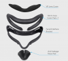  Oculus Quest 2 Replacement PU Widened Face Pad Cushion Face Cover Bracket Protective Mat Eye Pad For Oculus Quest 2 VR