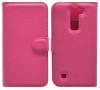 LG K7 X210 Book Ancus Case Teneo With Slicone Back Cover Magenta ANCUS