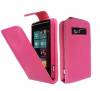 Leather Flip Case for  HTC 7 Trophy Pink (ΟΕΜ)