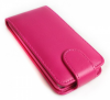 Motorola Moto E Dual SIM XT1022 - Leather Flip Case Magenta (OEM)