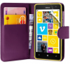 Nokia Lumia 1320 - Δερμάτινη Θήκη Πορτοφόλι Μώβ (OEM)