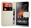 Sony Xperia SP M35h - Leather Wallet Case White (OEM)