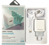 Treqa Φορτιστής 1 Θύρας και Καλώδιο USB-C 18W Quick Charge 3.0 Λευκός (CS-632)