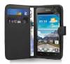 Δερμάτινη Θήκη/πορτοφόλι για HTC One (M8s) Μαύρο (ΟΕΜ)