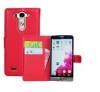 LG G3 S D722 (G3 MINI) - Leather Wallet Stand Case Red (OEM)