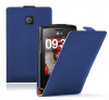 LG Optimus L1 II E410 - Leather Flip Case Blue (OEM)