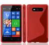 Nokia Lumia 820 Θήκη Σιλικόνης TPU S LINE Κοκκινη (OEM)