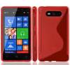 Nokia Lumia 820 Θήκη Σιλικόνης TPU S LINE κοκκινη (OEM)