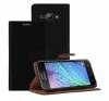 Samsung Galaxy J1 (J100H) - Leather Wallet Stand Case Black (OEM)