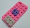 iPhone 5 Θήκη Σιλικόνης Lego Brick - Ροζ