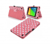 Leather Case for Asus Google Nexus 7 2013 7" Pink with White Dots ()