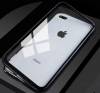 OEM Full Cover 360° Magnetic Metal Case for iPhone 7/8 Plus - Black with Transparent Back (OEM) (Apple)