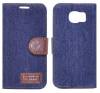 Book Case Ancus Teneo Fabric for Samsung SM-G920F Galaxy S6 Dark Blue (Ancus)