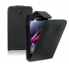 Sony Xperia E1 / E1 Dual - Leather Flip Case Black (ΟΕΜ)