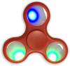 BLCR Tri-Spinner Fidget Toy EDC Plastic 3 minute  Hand Spinner for Autism and ADHD Led Red