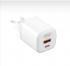 XO Φορτιστής 2 Θυρες USB-A  & Type C , γρηγορης φορτισης 30watt,  χωρίς Καλώδιο Λευκός (XO-L96)