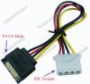 SATA ATA 15 Pin αρσενικό σε 4 P IDE θηλυκό HDD Power Cable SATA ATA 15 Pin αρσενικό σε 4 P IDE θηλυκό HDD Power Cable