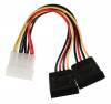 Valueline Internal Power Cable Molex Male - 2x SATA 15-Pin Female 0.15 m - VLCP73520V015