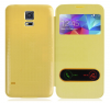 Samsung Galaxy S5 G900 - S-View Flip Θήκη Με Πίσω Καπάκι Μπαταρίας - Yellow (OEM)