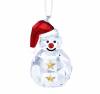 Oem  Crystal Snowman Figurine with Santa Hat.