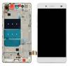 Complete LCD with Digitizer and frame for Huawei Ascend P8 Lite in White (Bulk)