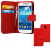 Samsung Galaxy S4 mini i9190 Leather Wallet Case Red SGS4I9190LWCR OEM