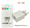 XO Charger 2 Ports without Cable, USB-A White (XO-L65)