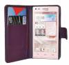Leather Stand Wallet Case for Huawei Ascend G6 Purple (OEM)