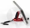 Mini Touch Pen with Strap and Phone Stand Holder Red (oem)