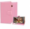 Microsoft Lumia 435 - Leather Wallet Stand  Case Pink (OEM)