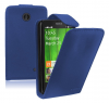 Nokia X / X Plus - Leather Flip Case Blue (OEM)