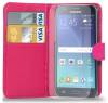 Samsung Galaxy J5 2016 J510FN - Leather Wallet Case With Silicone Back Cover Magenta OEM