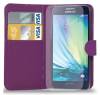 Samsung Galaxy A5 A500F - Leather Wallet Case Purple (OEM)