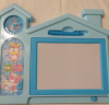 Painting - Signboard House with clock and toy - Blue