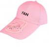 Stylish Baseball Hat/Cap  with rechargable  Cooling Fan  pink (OEM) (BULK)