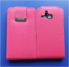 Leather Flip Case for Alcatel One Touch M΄POP (OT5020D) Fuchsia (OEM)