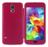 Samsung Galaxy S5 G900 - S-View Full Window Flip Θήκη Με Πίσω Καπάκι Μπαταρίας - Crimson (OEM)