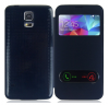 Samsung Galaxy S5 G900 - S-View Flip Θήκη Με Πίσω Καπάκι Μπαταρίας - Σκούρο Μπλέ (OEM)
