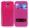 Samsung Galaxy S5 G900 - S-View Flip Θήκη Με Πίσω Καπάκι Μπαταρίας - Pink (OEM)