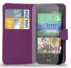 Leather Wallet/Case for HTC Desire 320 Purple (OEM)