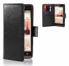 Leather Wallet Case for Huawei Ascend G6 4G Black (OEM) Leather Wallet Case for Huawei Ascend G6 4G Black (OEM)