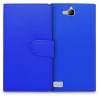 Leather Wallet Case for Huawei Honor 3C Blue (OEM)