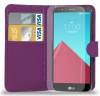 LG G4 (H815) - Leather Wallet Case Purple (OEM)