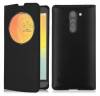 LG L Bello D331 / D335 - Δερμάτινη Quick Circle Case With Battery Cover Black OEM)